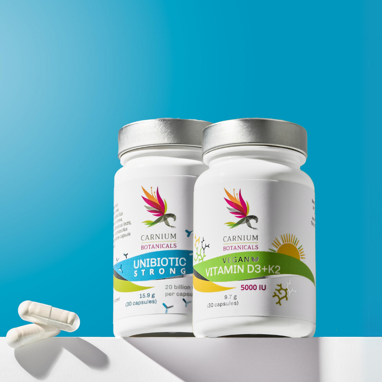 Paquete Sistema Inmunitario con Potentes Probióticos: Unibiotic Strong + Vitamina D3 -10%